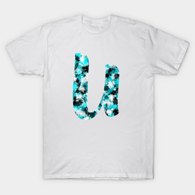 Paint Splash Letter U T-Shirt by Hip Scarves and Bangles